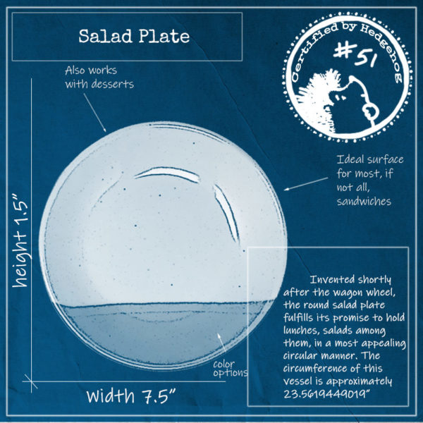 Blueprint of handmade salad plate