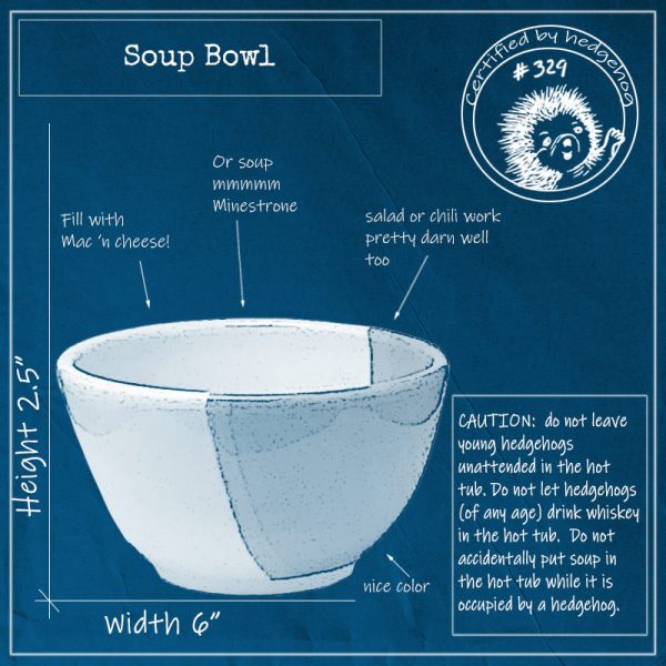 Blueprint of handmade soup bowl